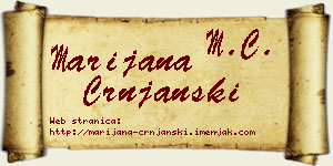 Marijana Crnjanski vizit kartica